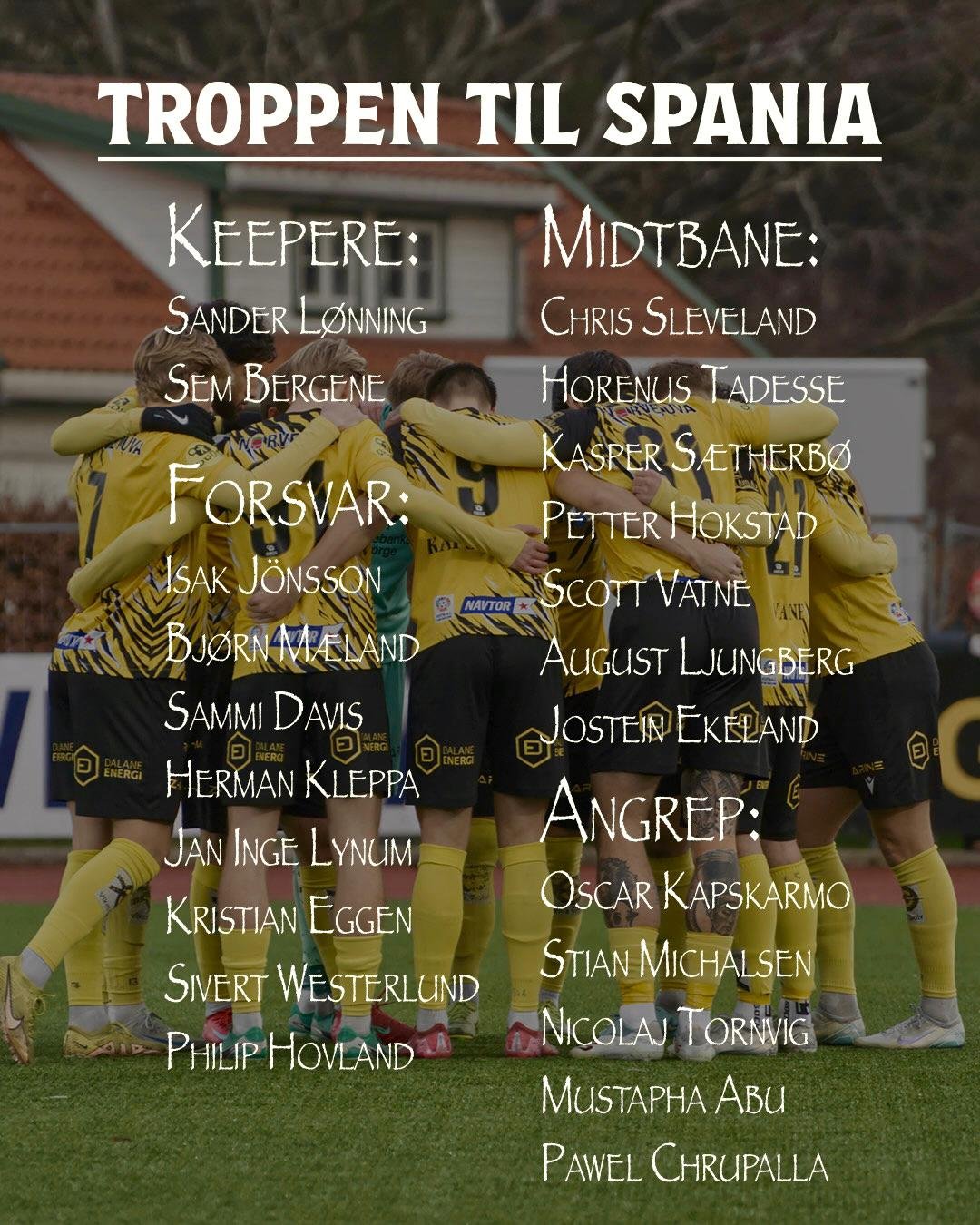 Troppen som er i Spania