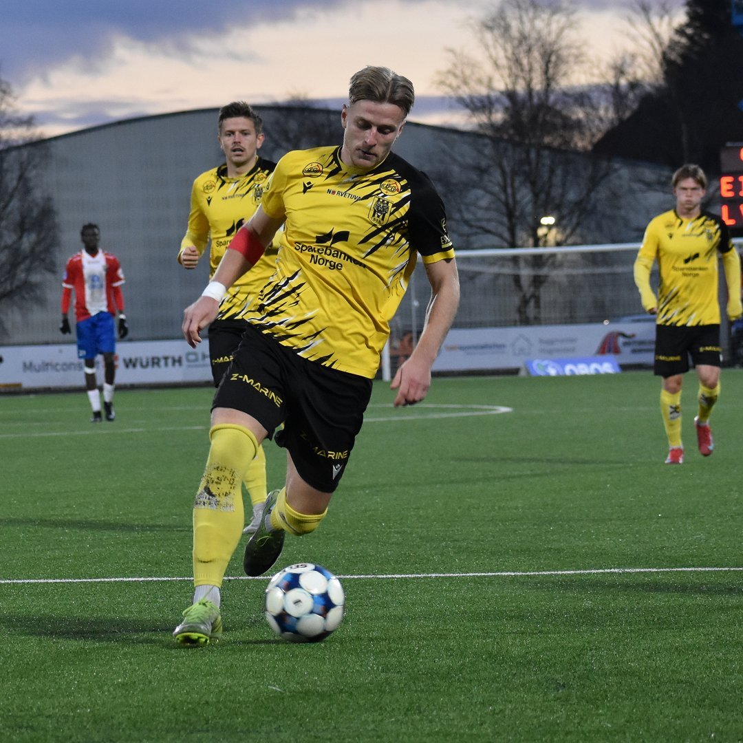 Kristian Kjeverud Eggen med ballen under kontroll mot Lyn for en uke siden.