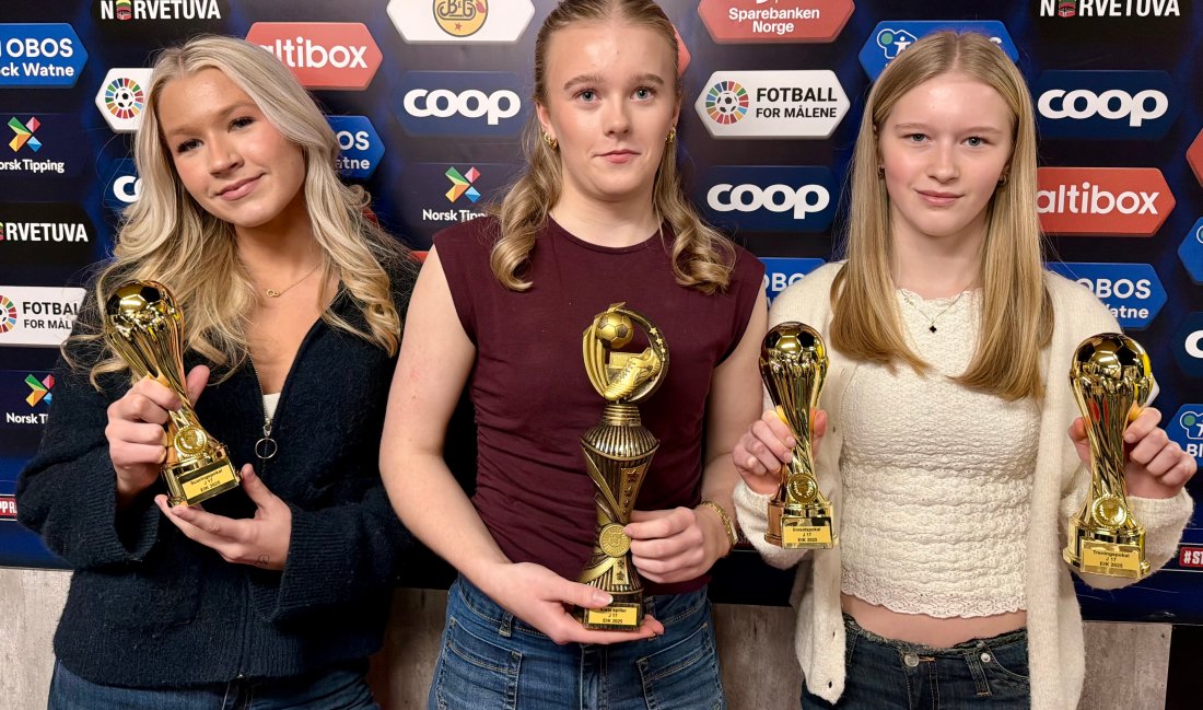 Linnea (scoring), Gina (årets spiller), Eileen (innsats + trening)