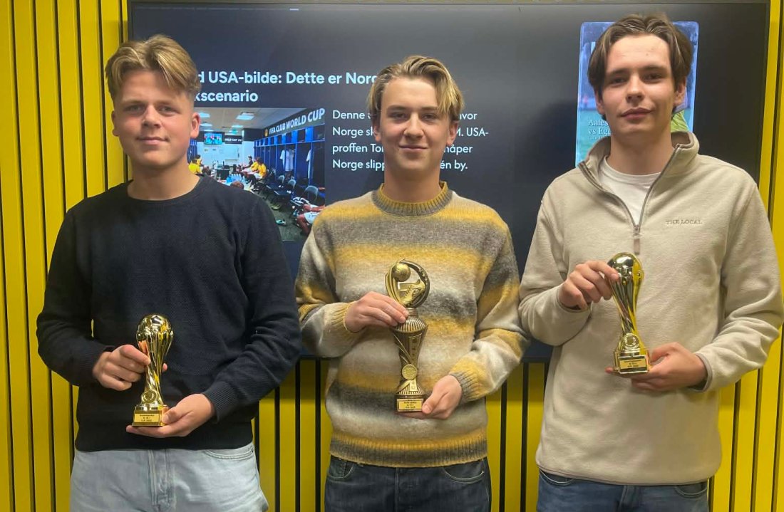 Christer (innsats), Jonas (årets spiller), Samuel (scoring)